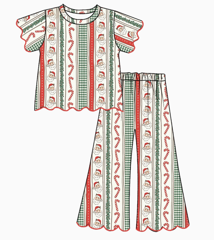 Girls Christmas PJ Sets