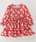 Girls Christmas Dress with Lace