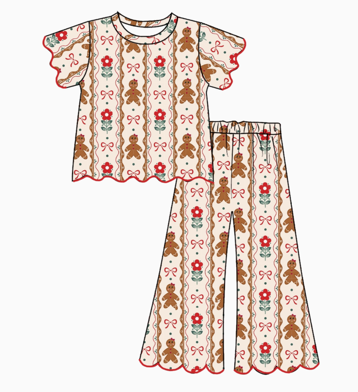 Girls Christmas PJ Sets