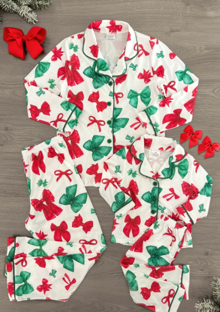 Mama & Mini Christmas Bow PJs